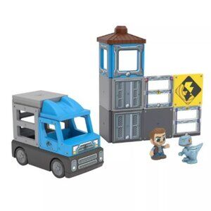 NEW Tile Town Jurassic World Dino Rescue Magentic Tile Playset - 22 Pieces